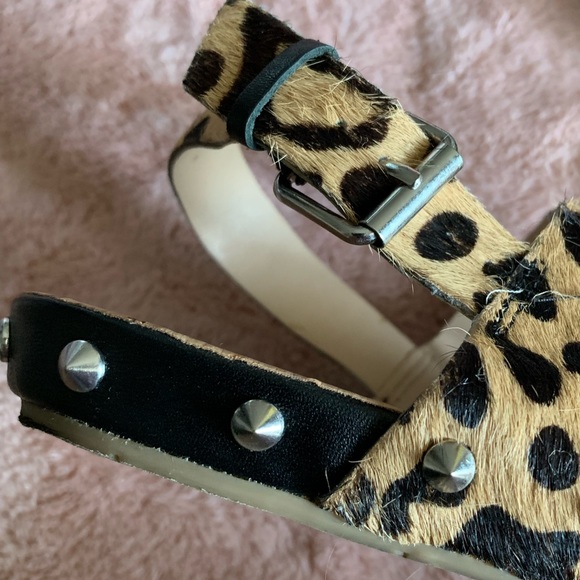 Dolce Vita Pony Hair Leopard Sandal Studs US 6 - Picture 2 of 4